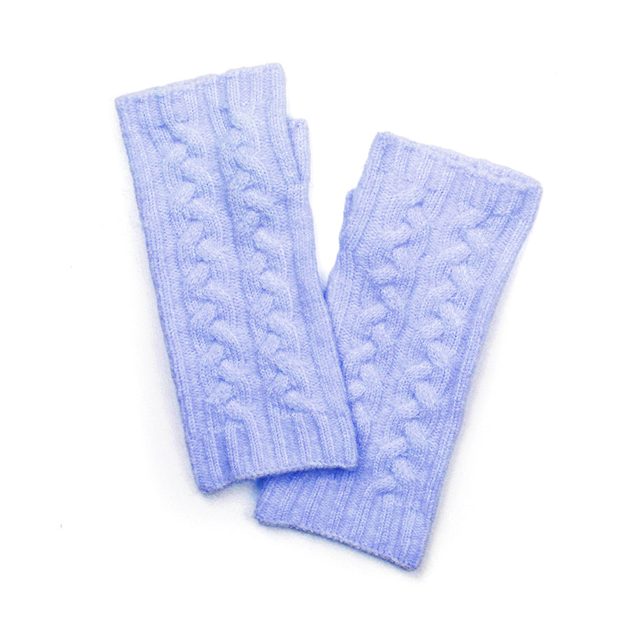 Cable Knit Recycled Wrist Warmers