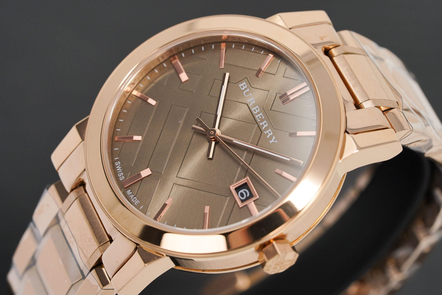 Burberry Ladies Watch The City Rose Gold Pvd Bu9005