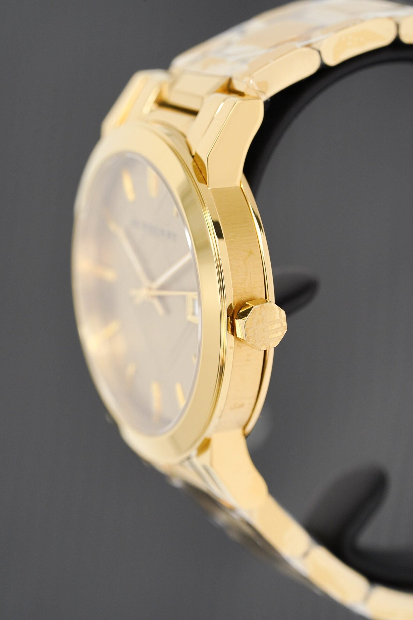 Burberry Mens Watch The City Steel Gold Bu9033