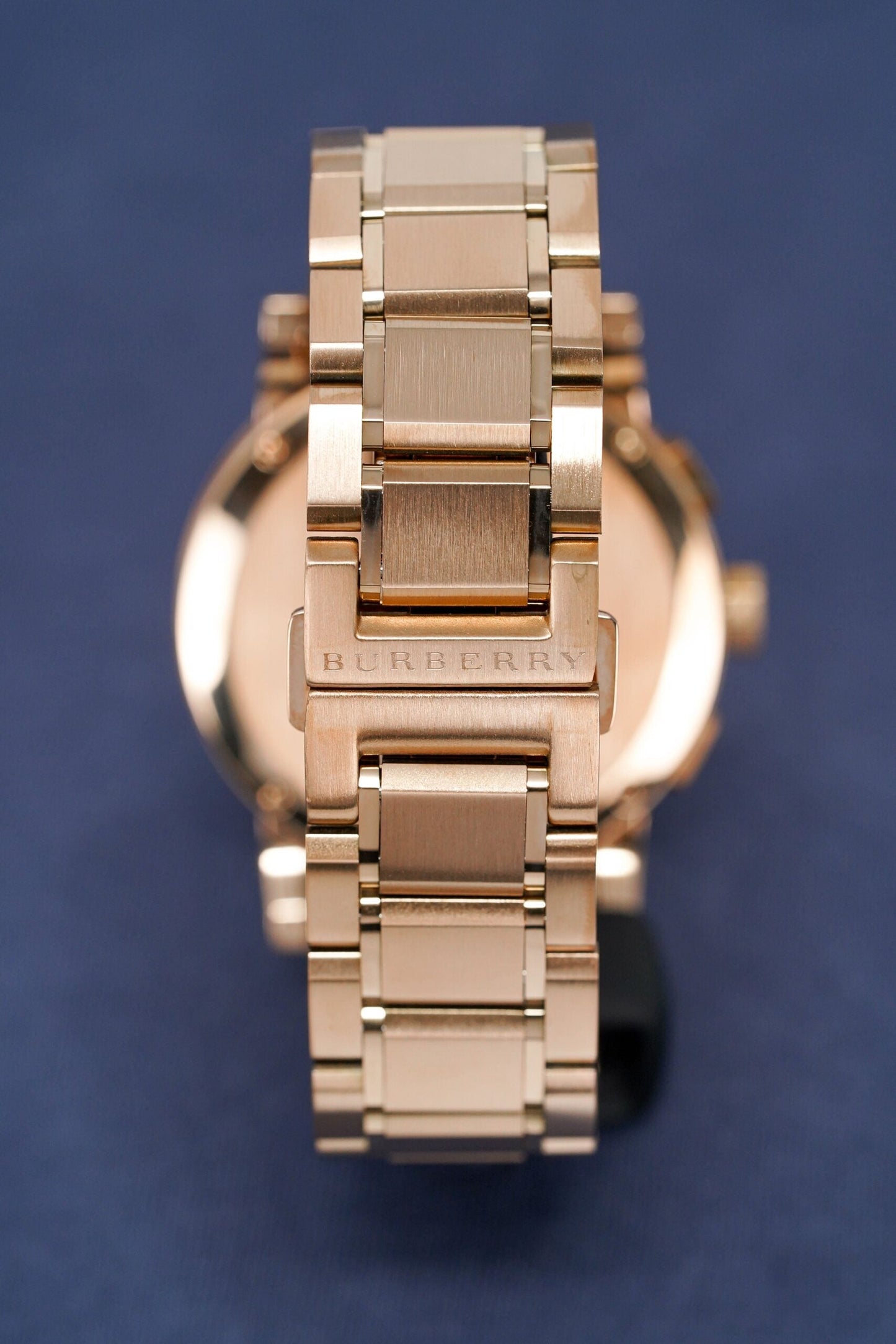 Burberry Mens Watch Chronograph The City Rose Gold Bu9353
