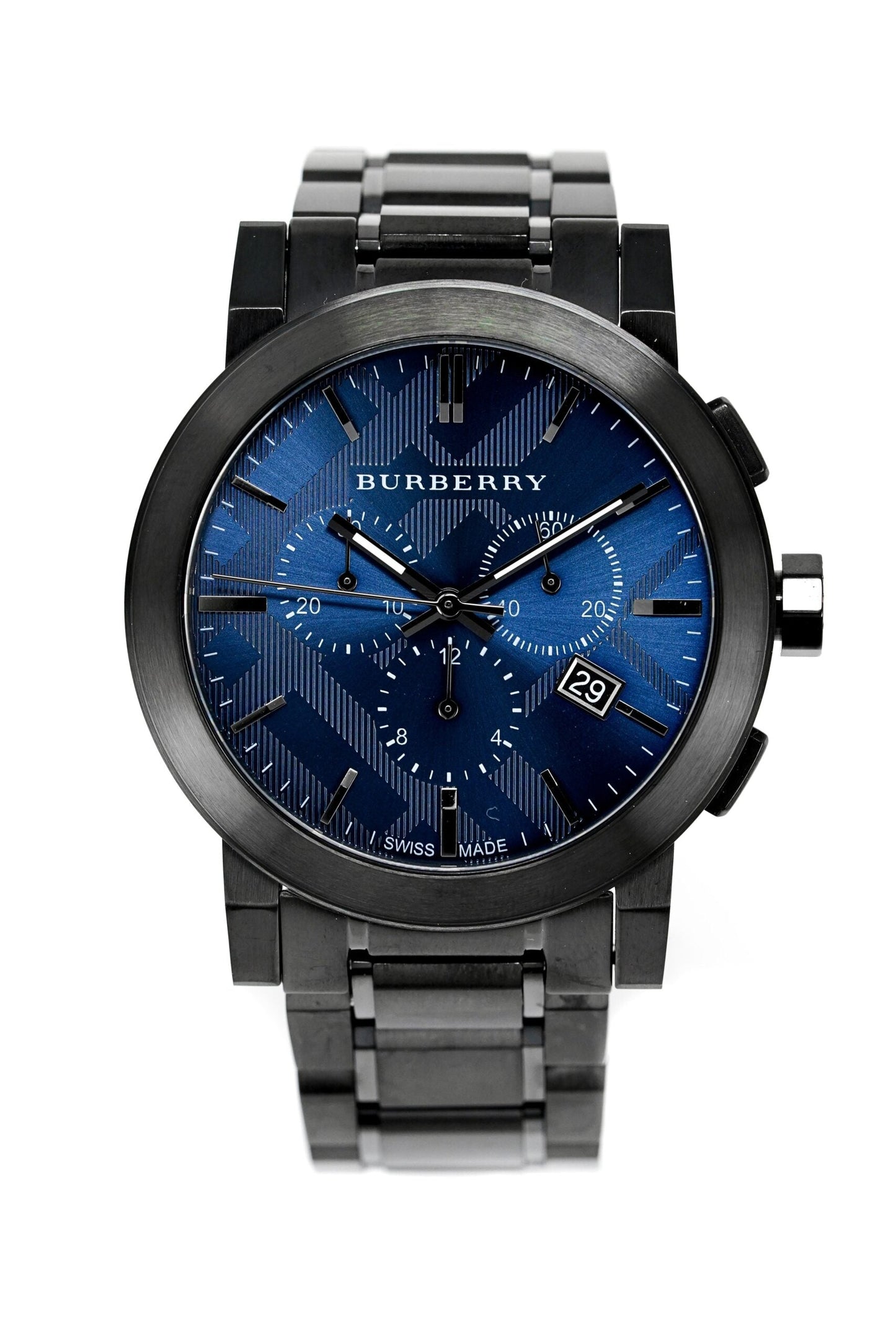 Burberry Mens Watch Chronograph The City Gun Metal Bu9365