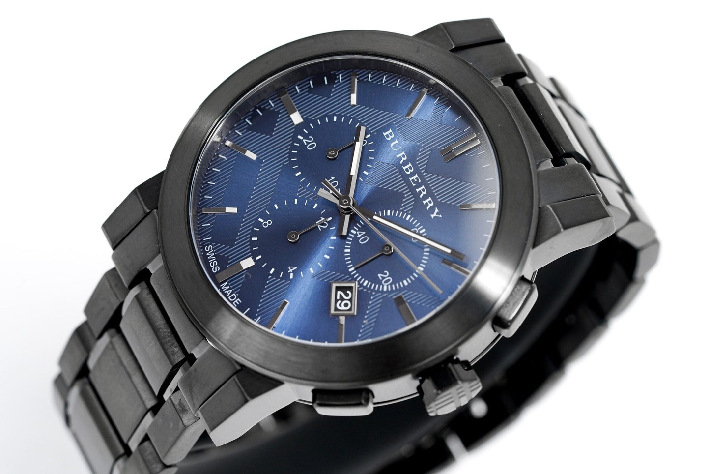 Burberry Mens Watch Chronograph The City Gun Metal Bu9365