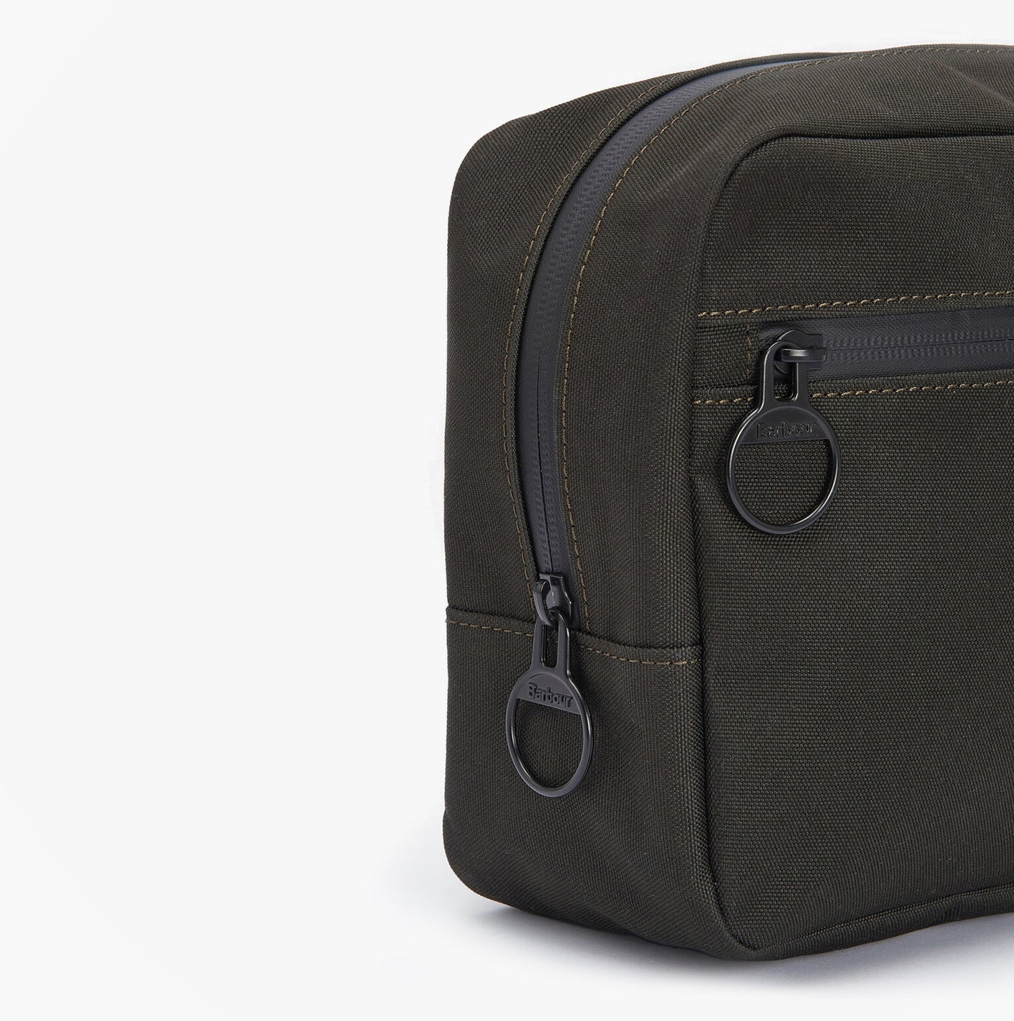 Barbour FIELD CANVAS HANGING Mens Washbag Olive/Black