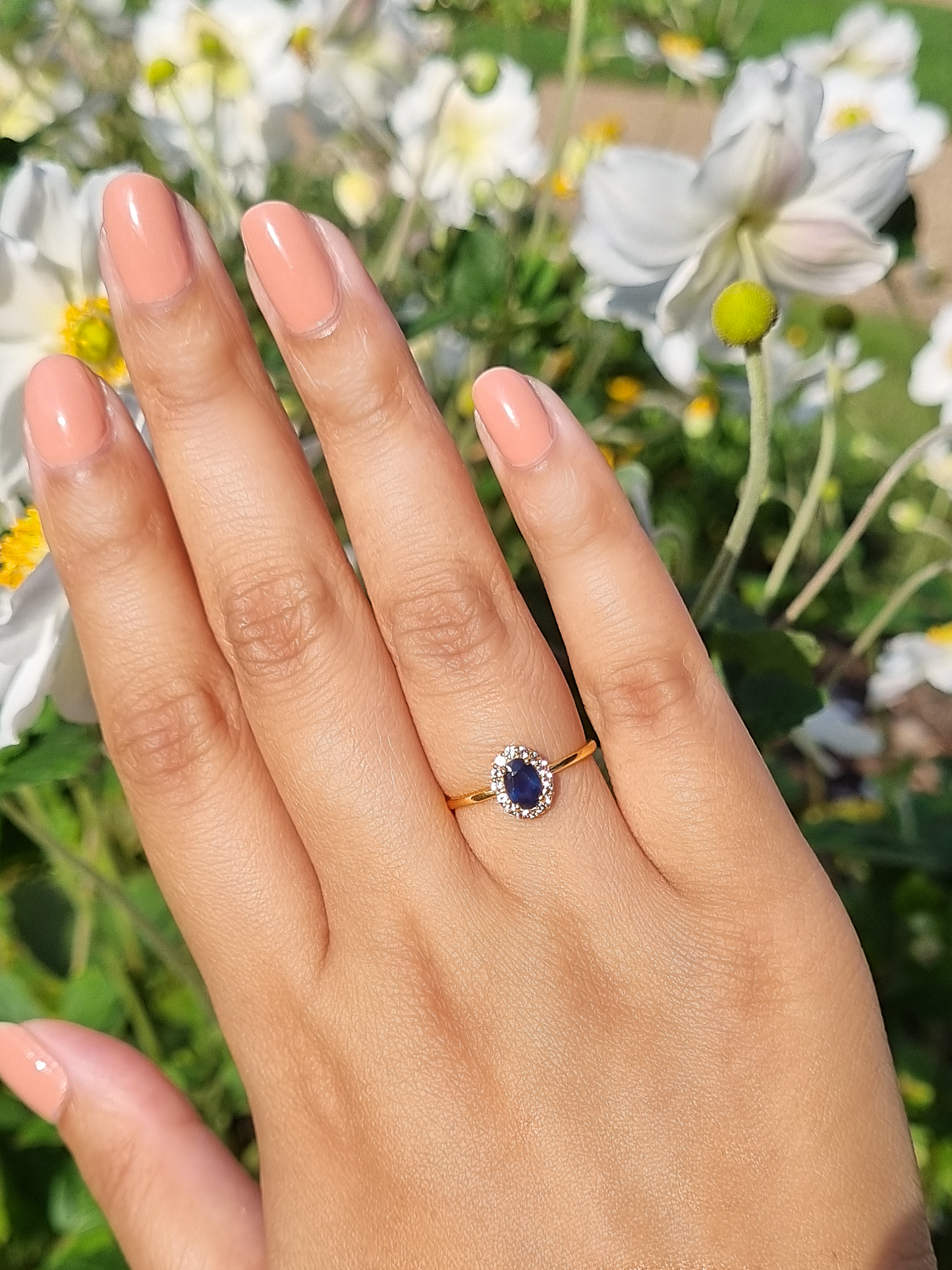 Blue Sapphire Ring in 18k Gold Vermeil