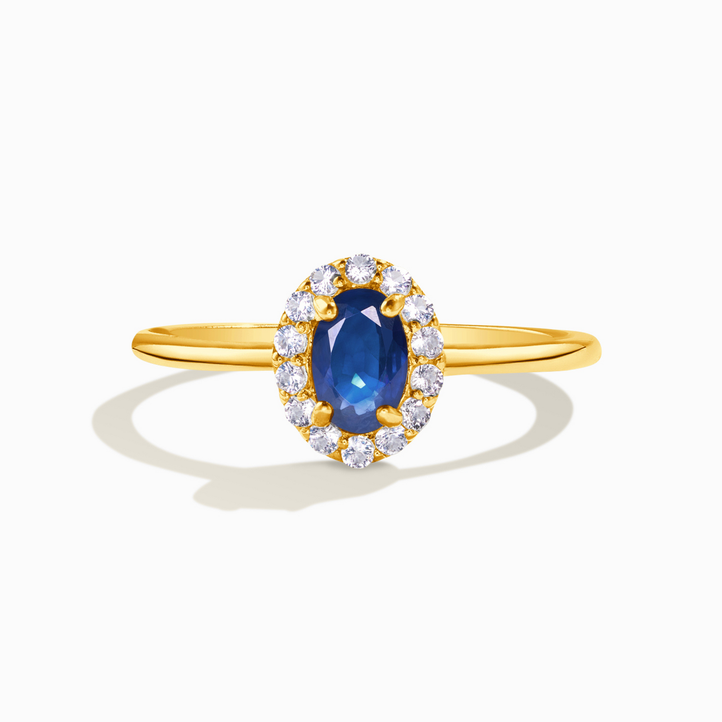 Blue Sapphire Ring in 18k Gold Vermeil
