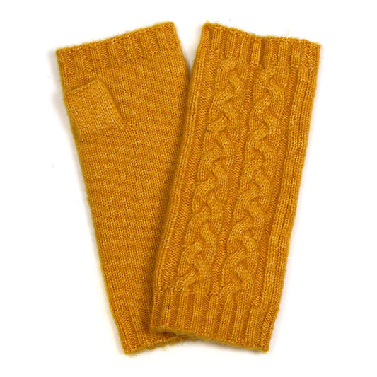Cable Knit Recycled Wrist Warmers