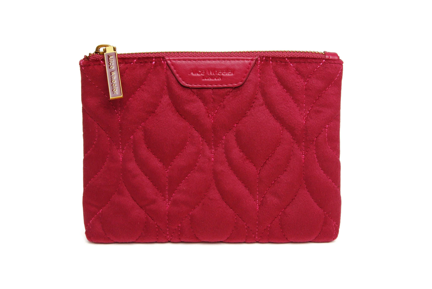 Alice Wheeler Velvet Make Up Pouch (Available in Fig & Lime Green)