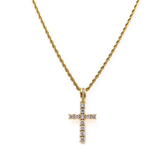 Diamond Cross Pendant (Gold)
