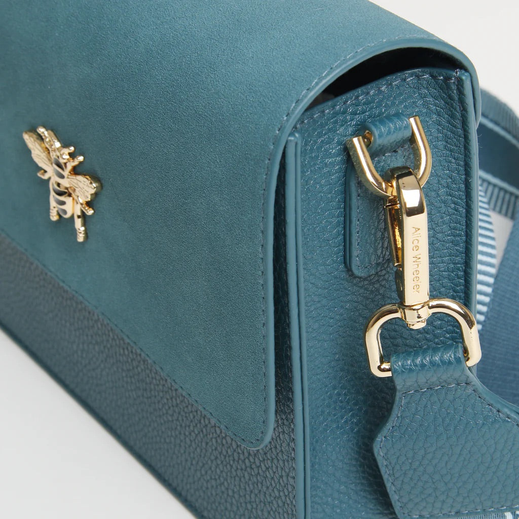 Alice Wheeler Highbury Crossbody Bag (Bronze, Teal & Leopard)
