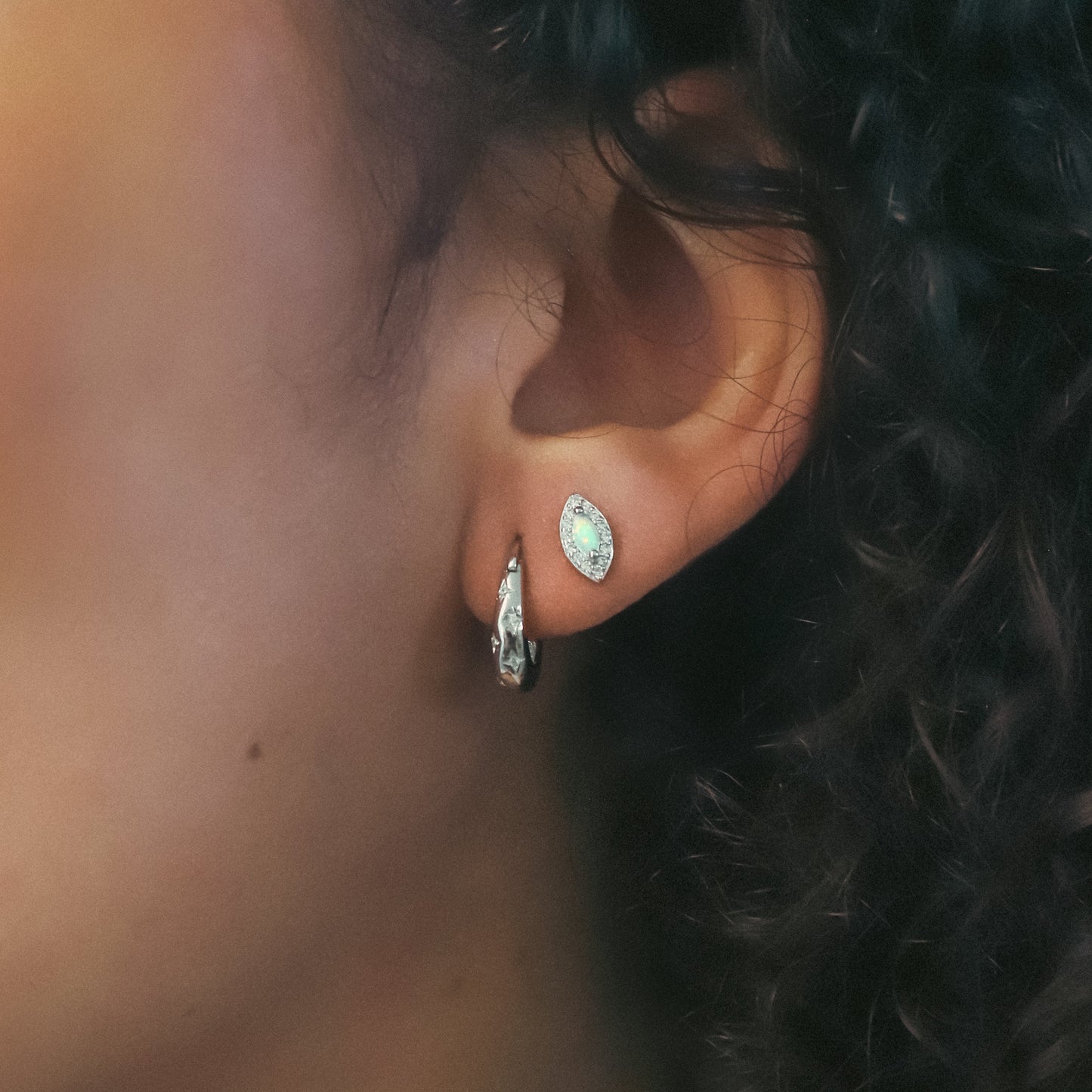 Eloise Opal Stud Earrings | 925 Silver Plated