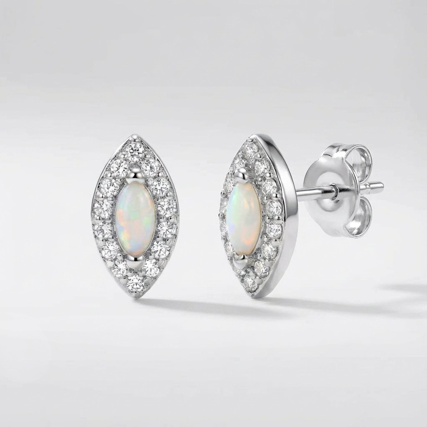 Eloise Opal Stud Earrings | 925 Silver Plated
