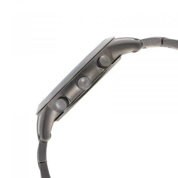 Emporio Armani Mens Watch Stainless Steel Grey Strap & Blue Dial AR11215 Renato