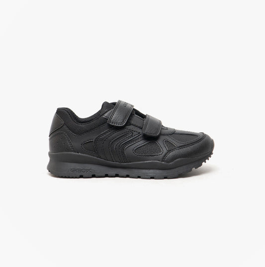 GEOX PAVEL B Boys Touch Fasten School Trainers Black