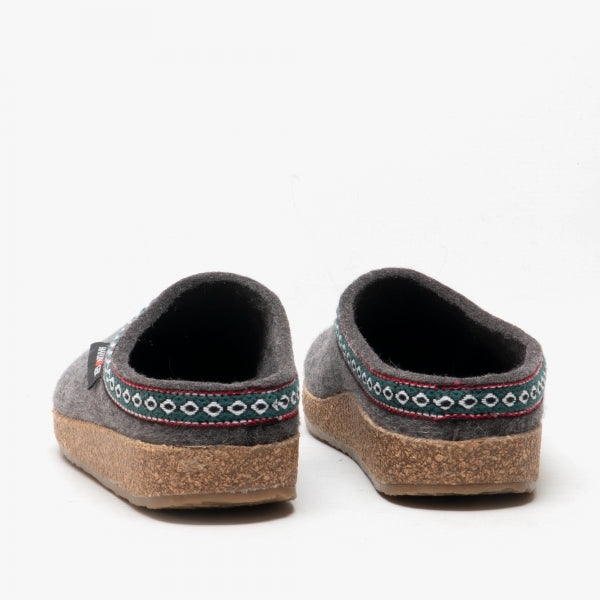 Haflinger FRANZL Womens Wool Clogs Anthracite