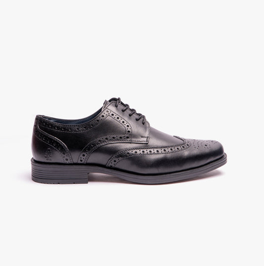 Hush Puppies BRACE Mens Lace-Up Brogues Black