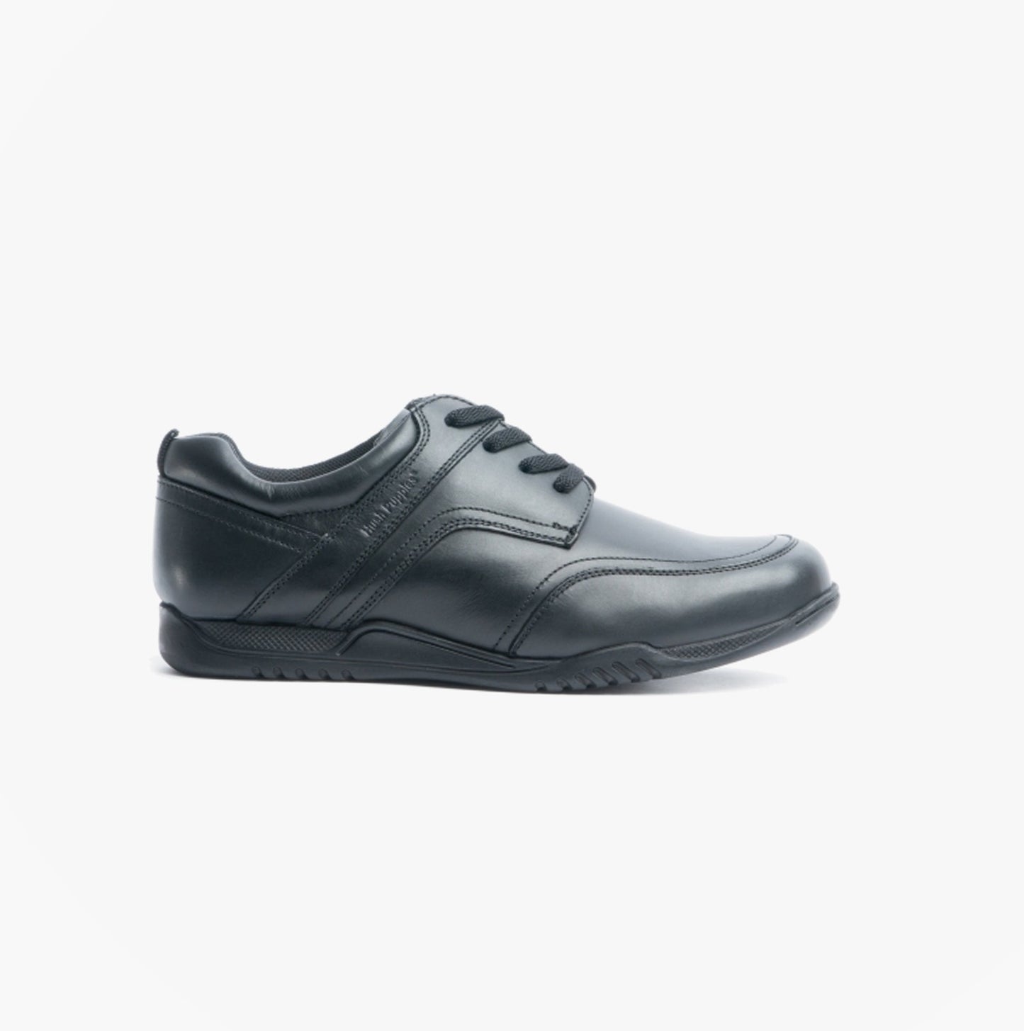 Hush Puppies HARVEY Boys Leather School Shoes Black