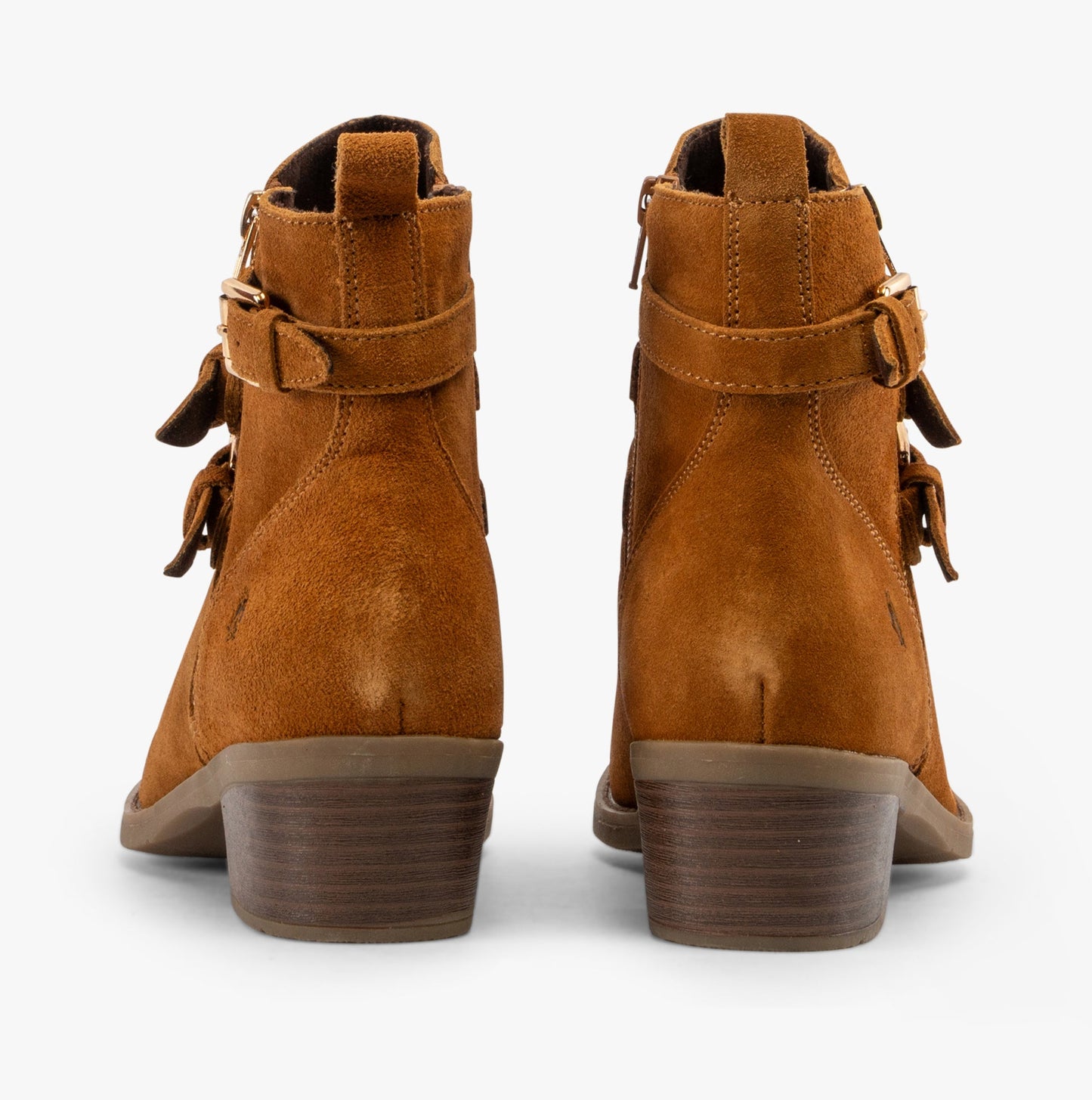 Hush Puppies JENNA Womens Leather Ankle Boots Tan