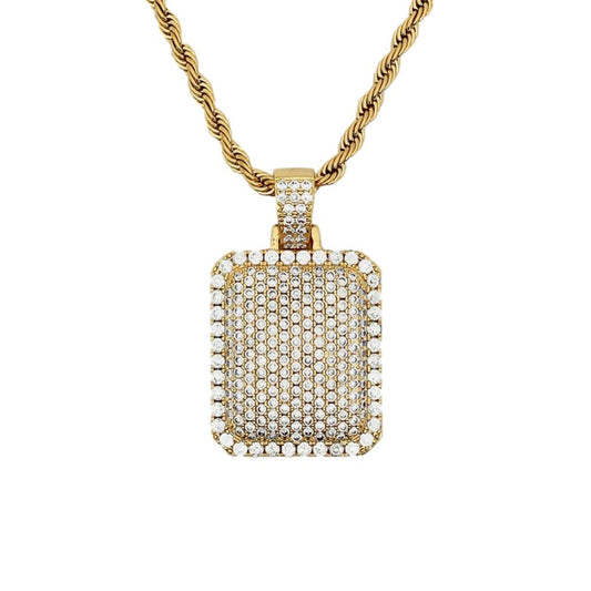 Iced Cube Pendant (Gold)