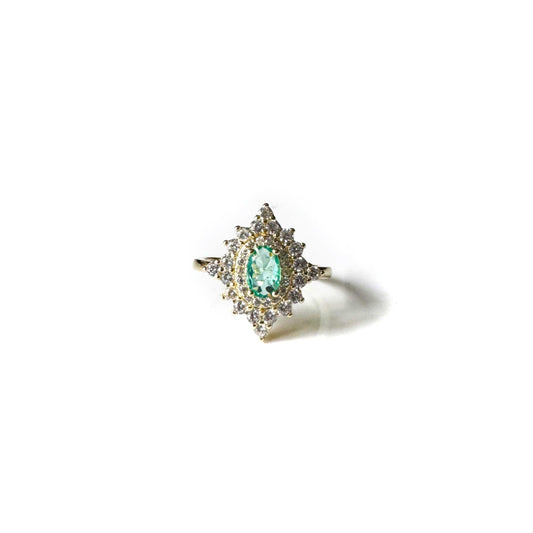 Florence Azure Stone Vintage Style Adjustable Ring