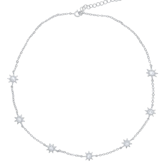 Icelyn Star Choker Necklace | 925 Sterling Silver
