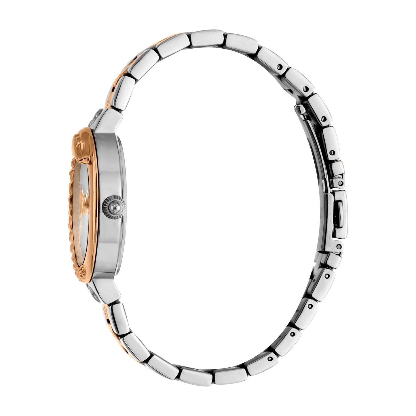 Just Cavalli Steel Silver Rose Gold Logo Serpente