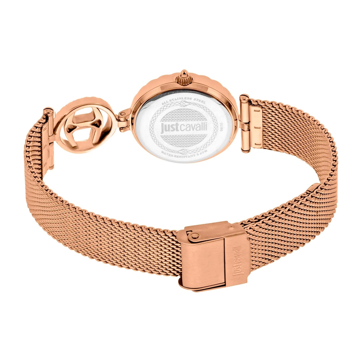 Just Cavalli SET With Bracelet Steel Rose Gold Glitter