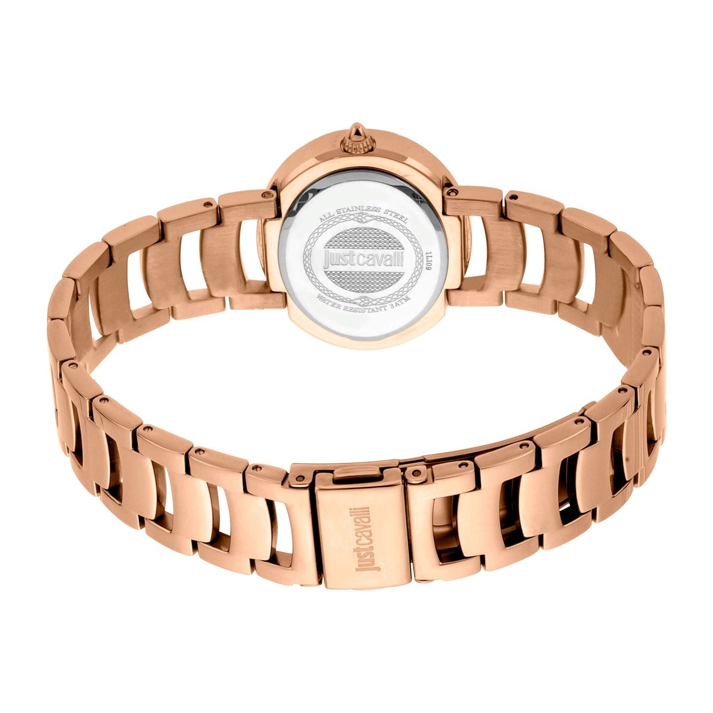 Just Cavalli Steel Rose Gold Zebra Glitter