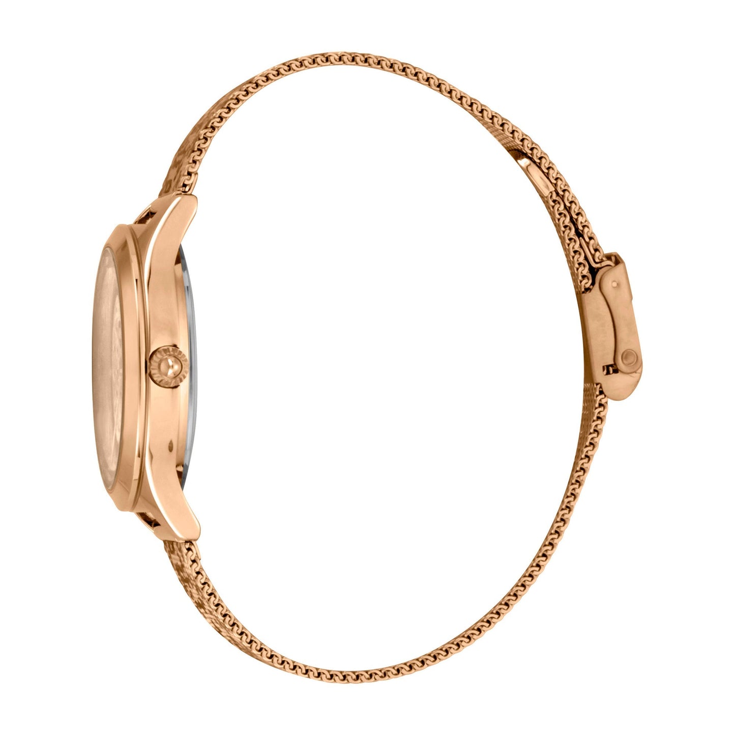 Just Cavalli Steel Rose Gold Leopard Logo