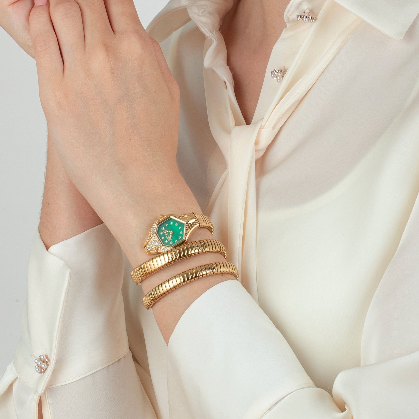 Just Cavalli Glam Evo 7 Doppio Yellow Gold Green