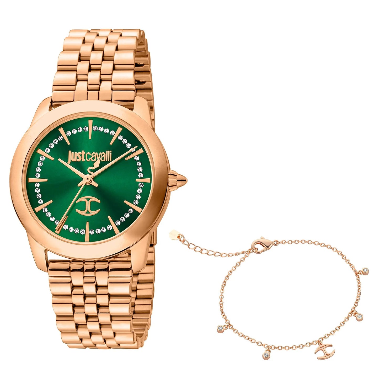 Just Cavalli Glam Creazione Rose Gold Green