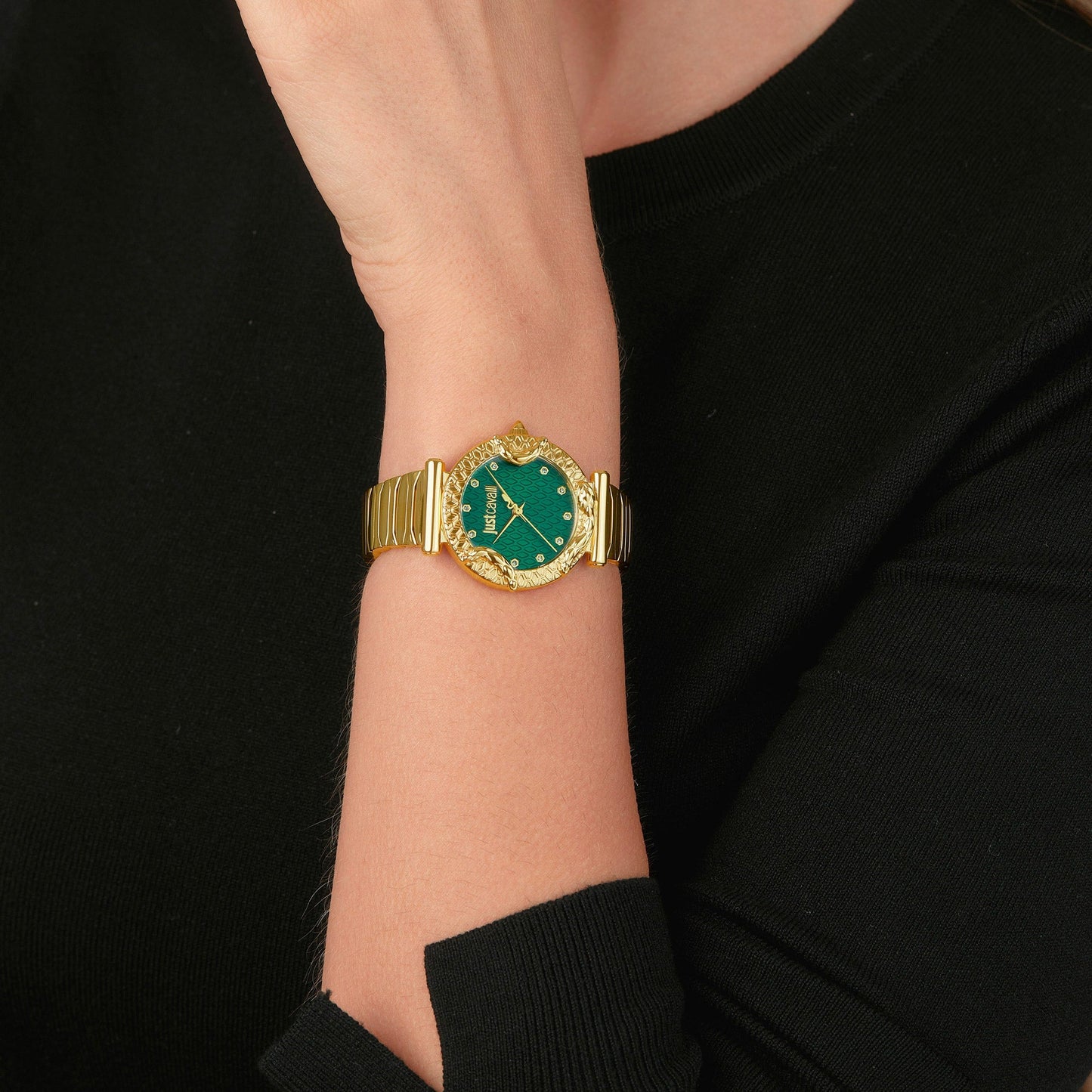 Just Cavalli Atrani Yellow Gold Green