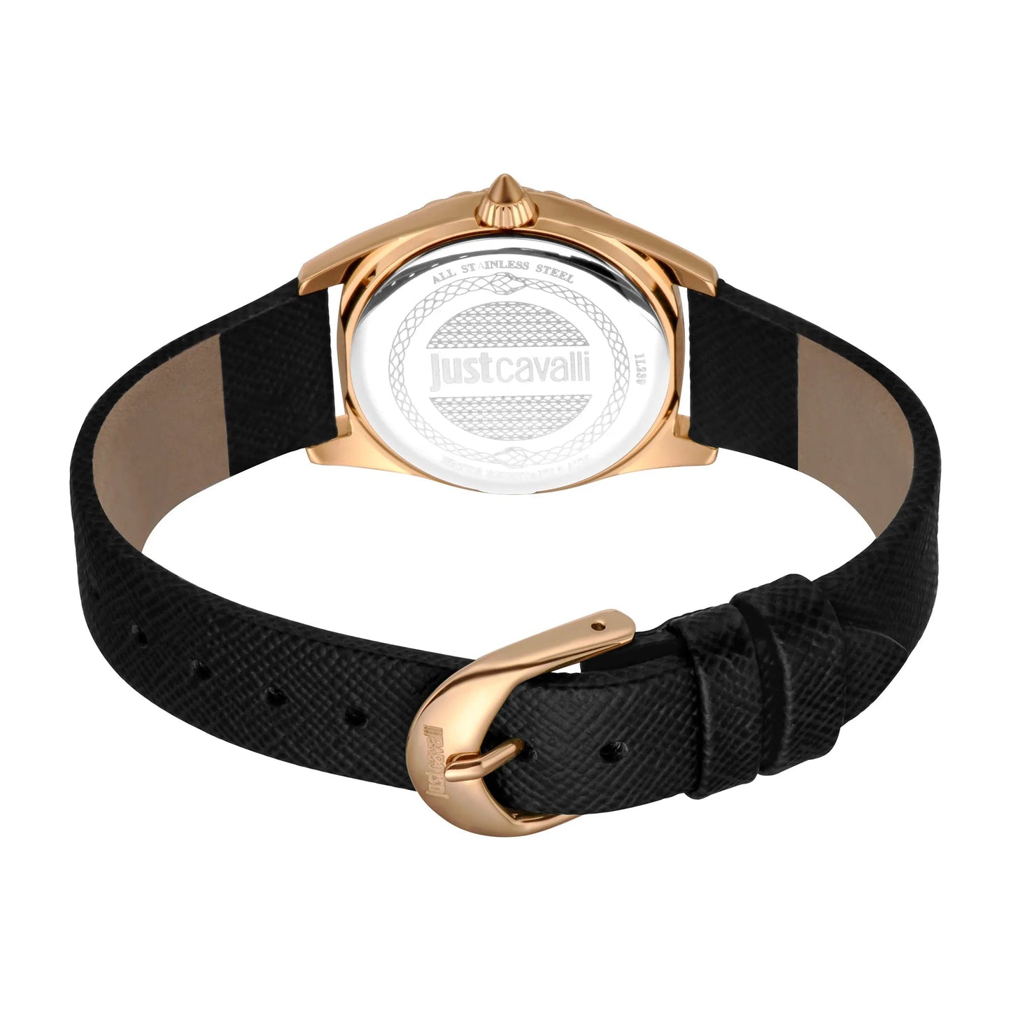 Just Cavalli Fashion Glam Black Leather