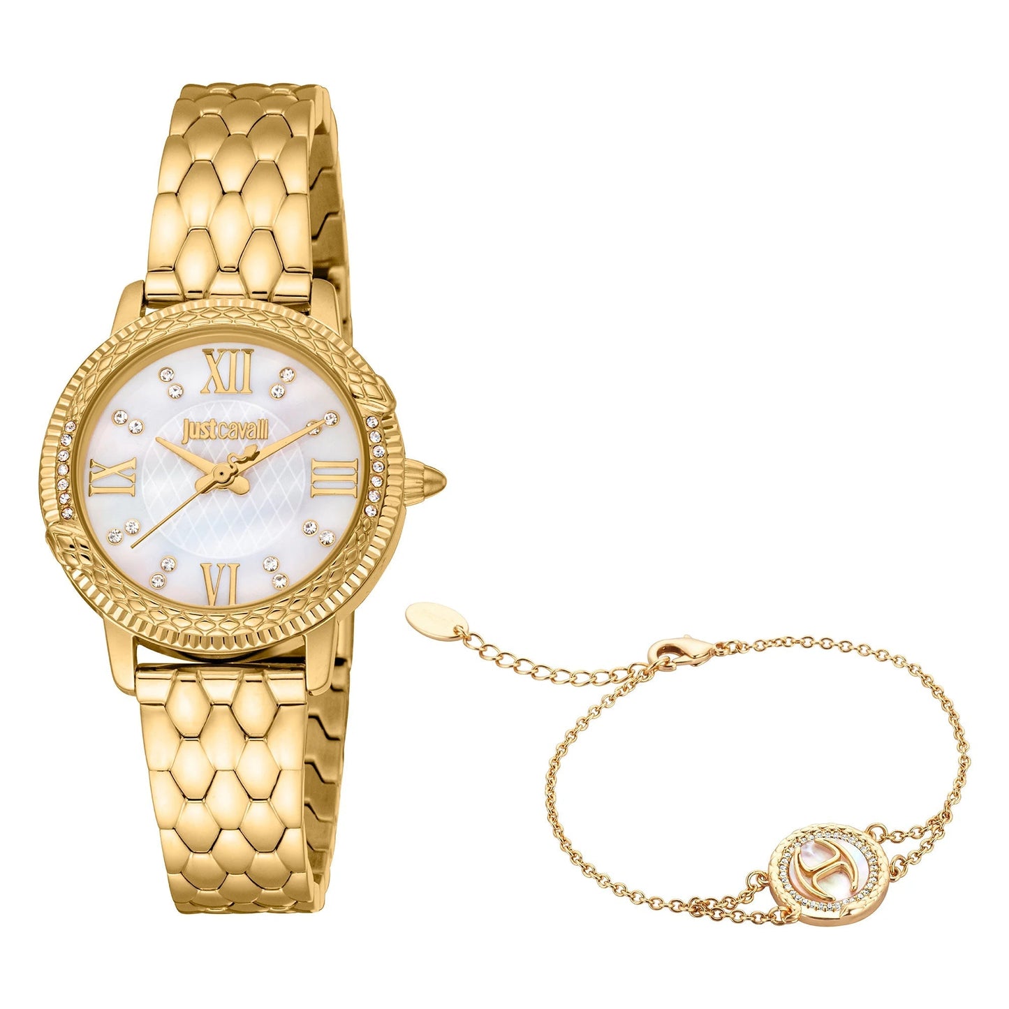 Just Cavalli Viperized Yellow Gold Silver MOP