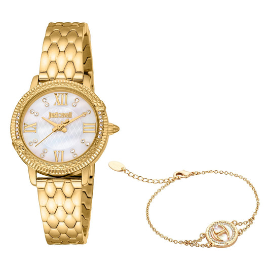 Just Cavalli Viperized Yellow Gold Silver MOP