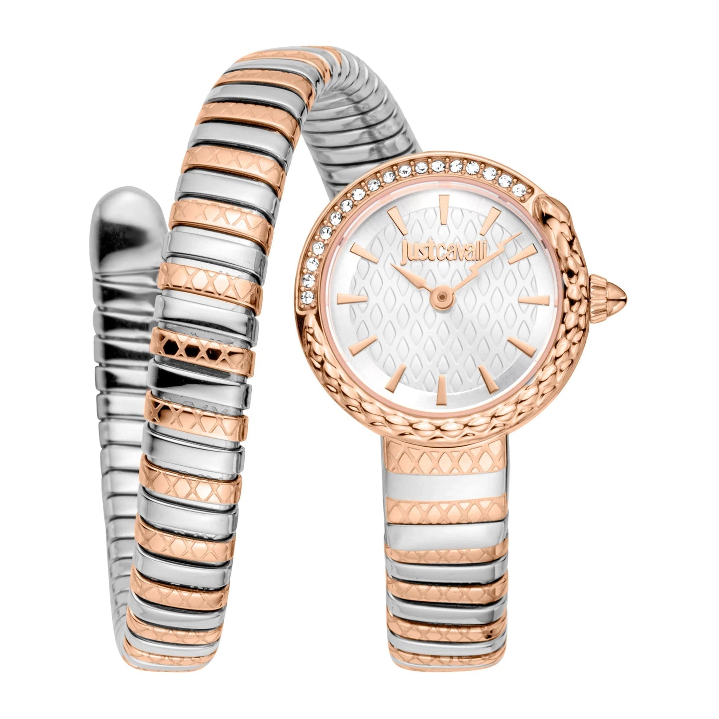 Just Cavalli Cerchio Snake Two Tones RG Silver Grey