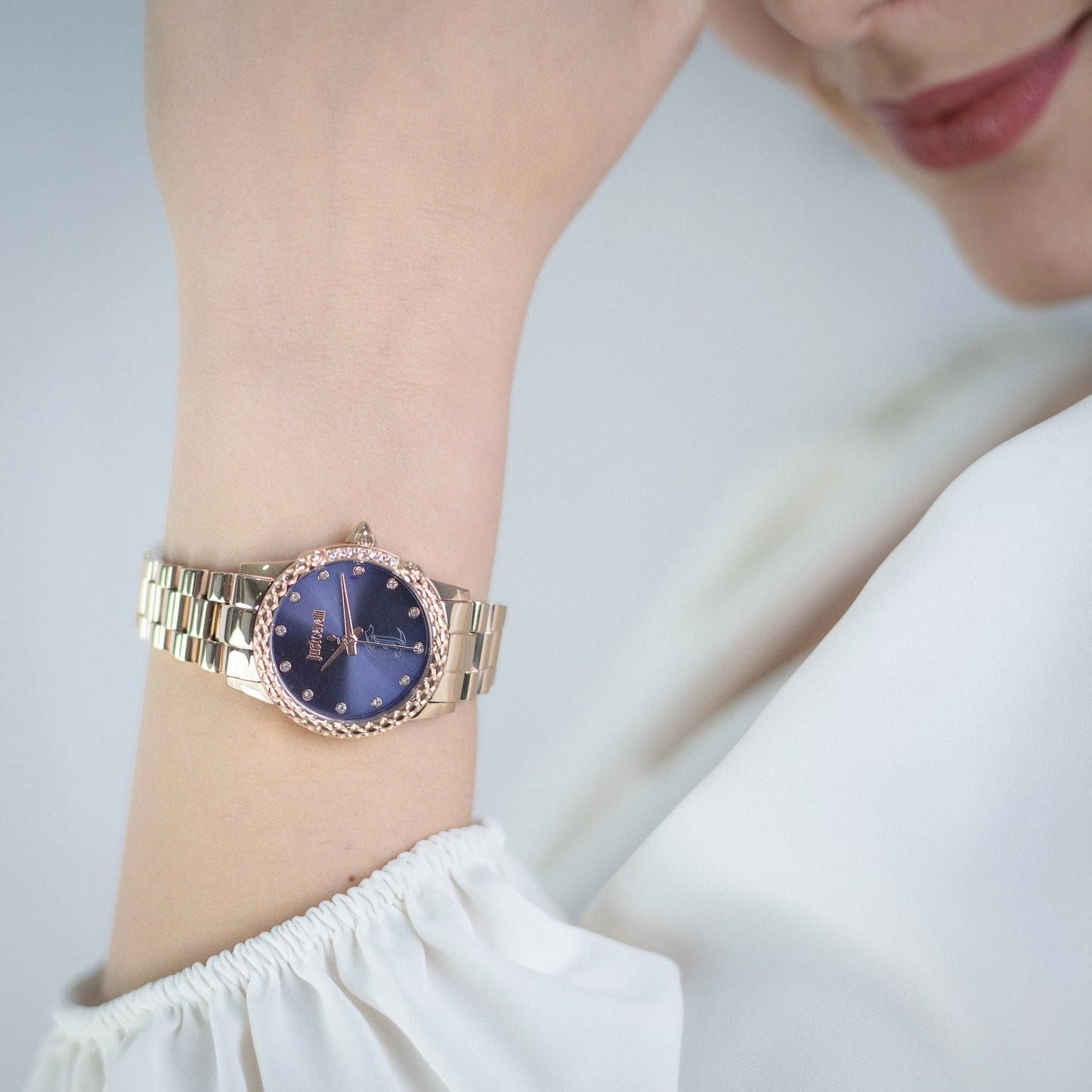 Just Cavalli Fiorenza Snake Rose Gold Violet