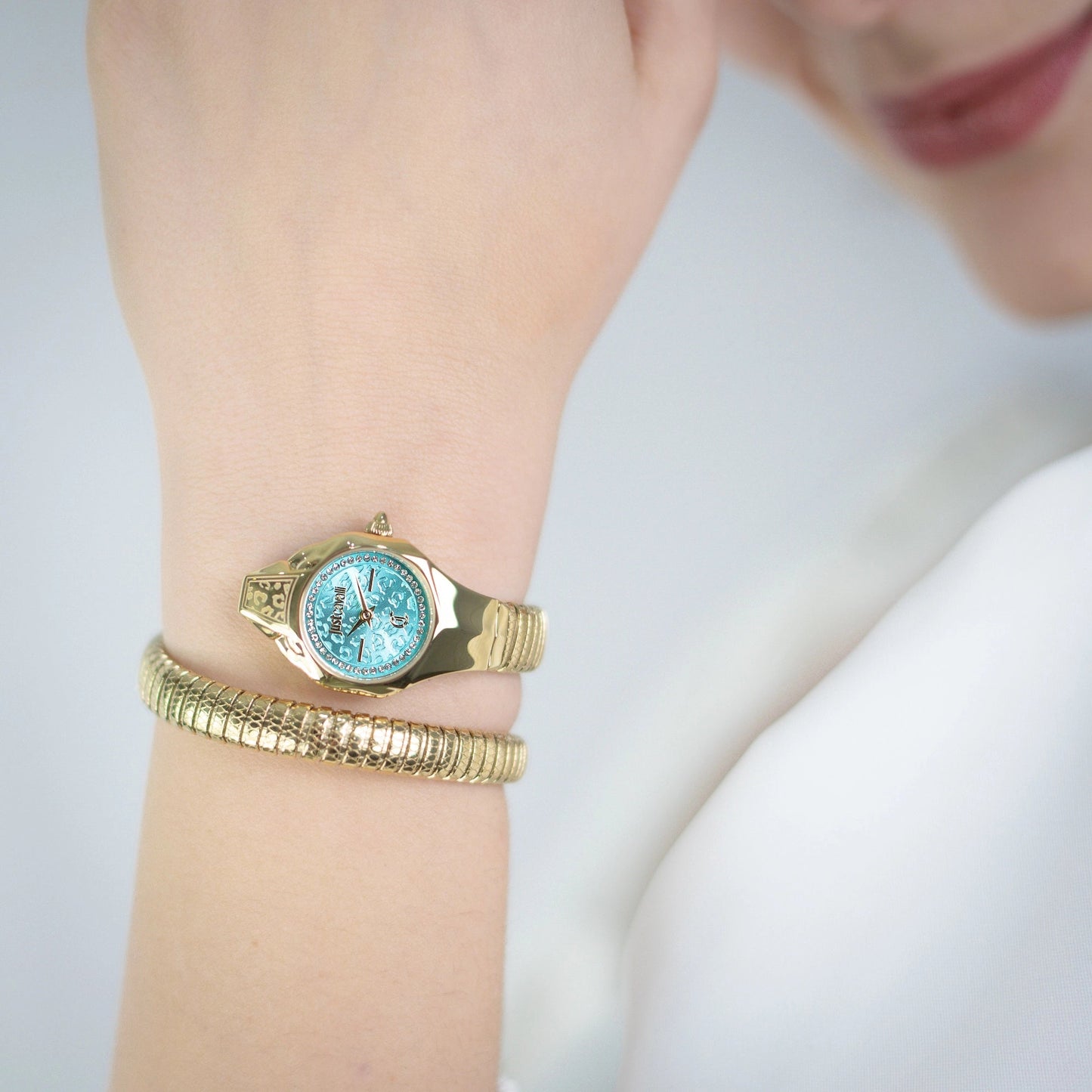Just Cavalli Fiore Yellow Gold Turquoise