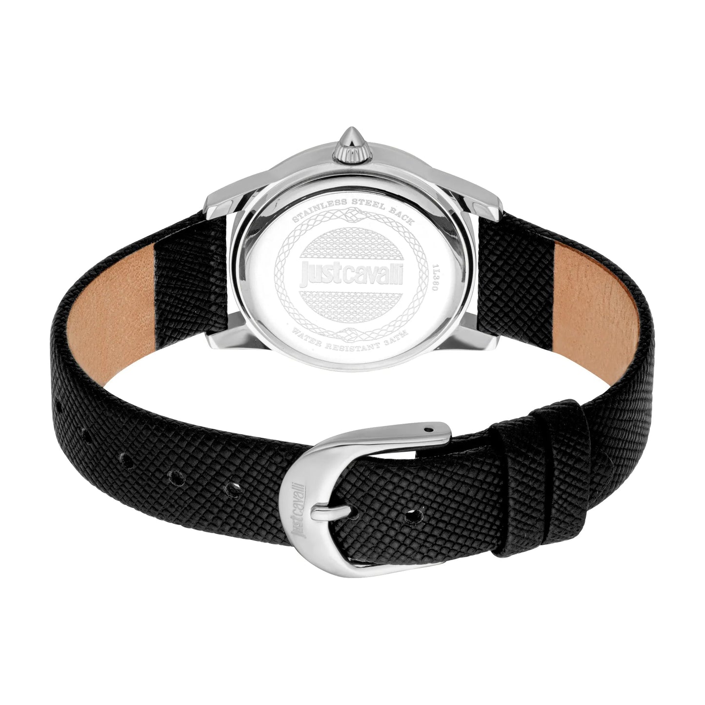 Just Cavalli Sublime Animalier Leather Black Silver
