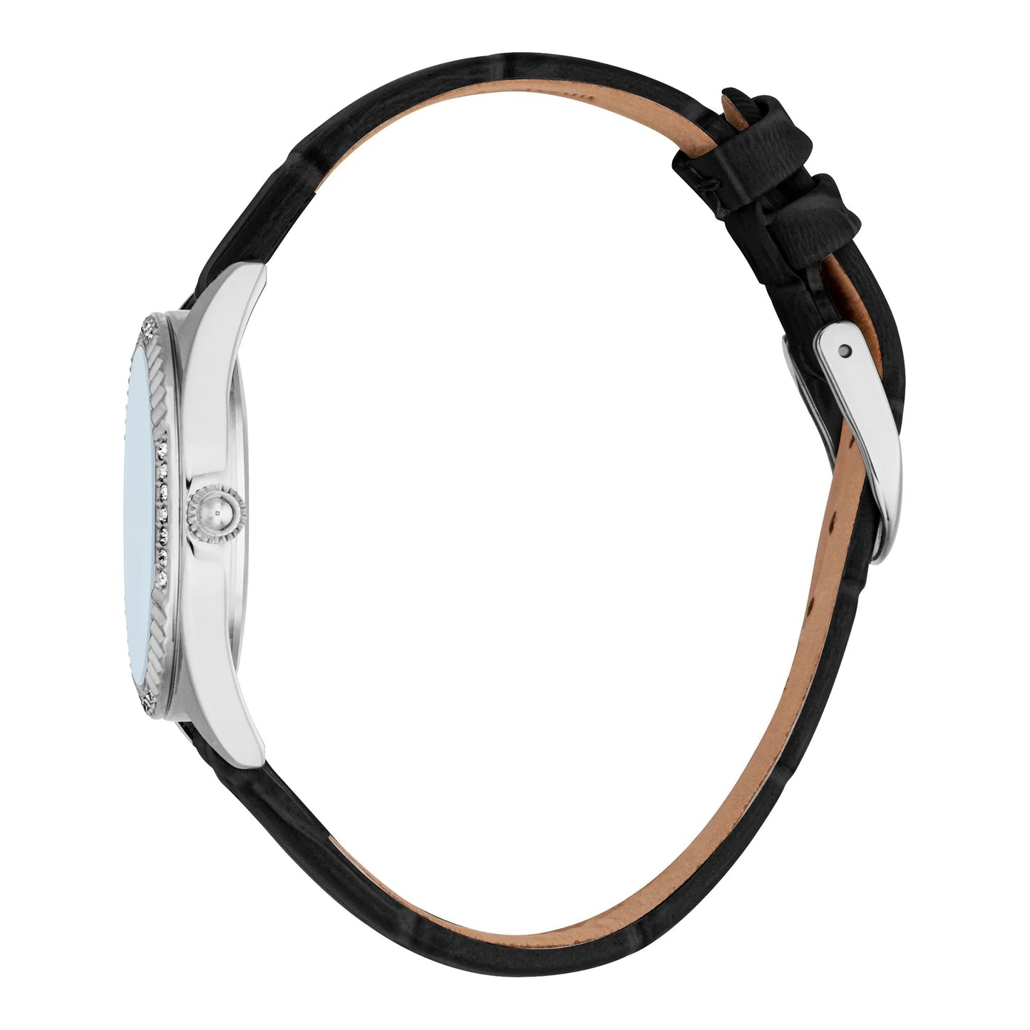 Just Cavalli Vittoria Glam Leather Black Light Blue
