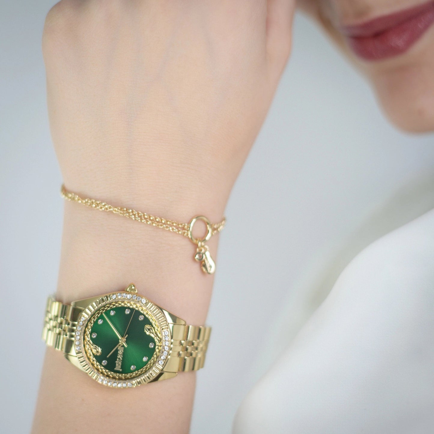 Just Cavalli Vittoria Glam Yellow Gold Green