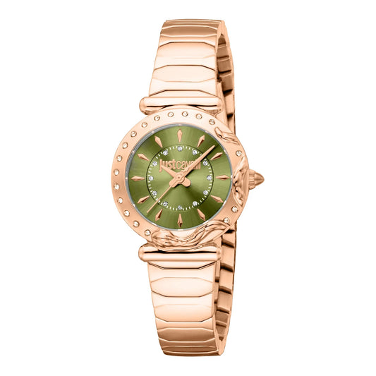 Just Cavalli Stella Snake Rose Gold Green