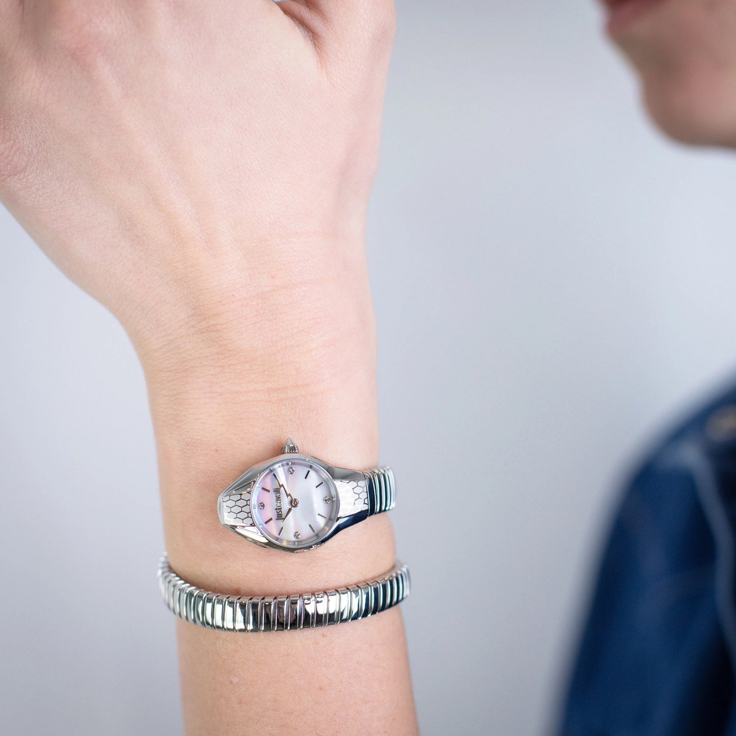 Just Cavalli Vivace Silver Antique white
