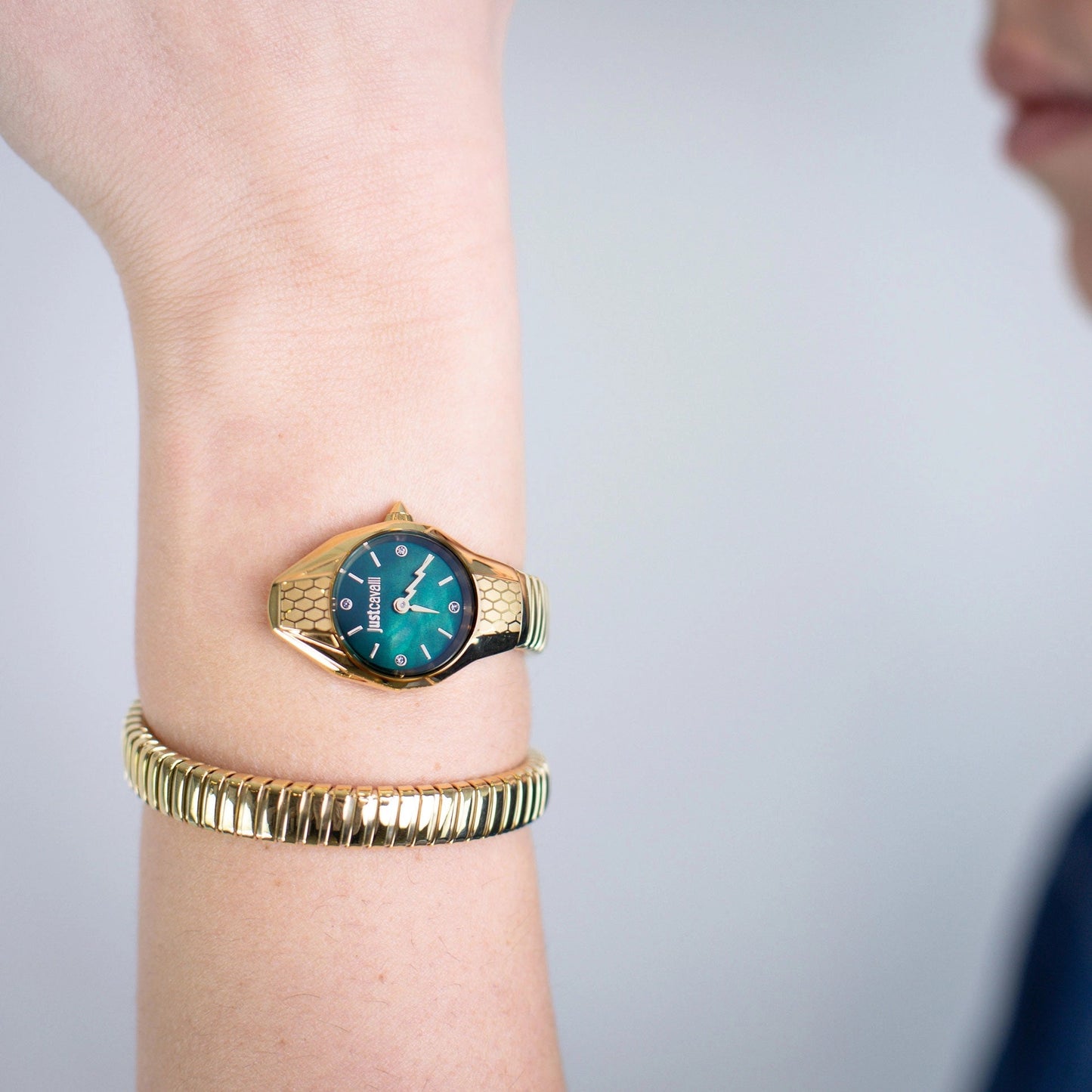 Just Cavalli Vivace Yellow Gold Green