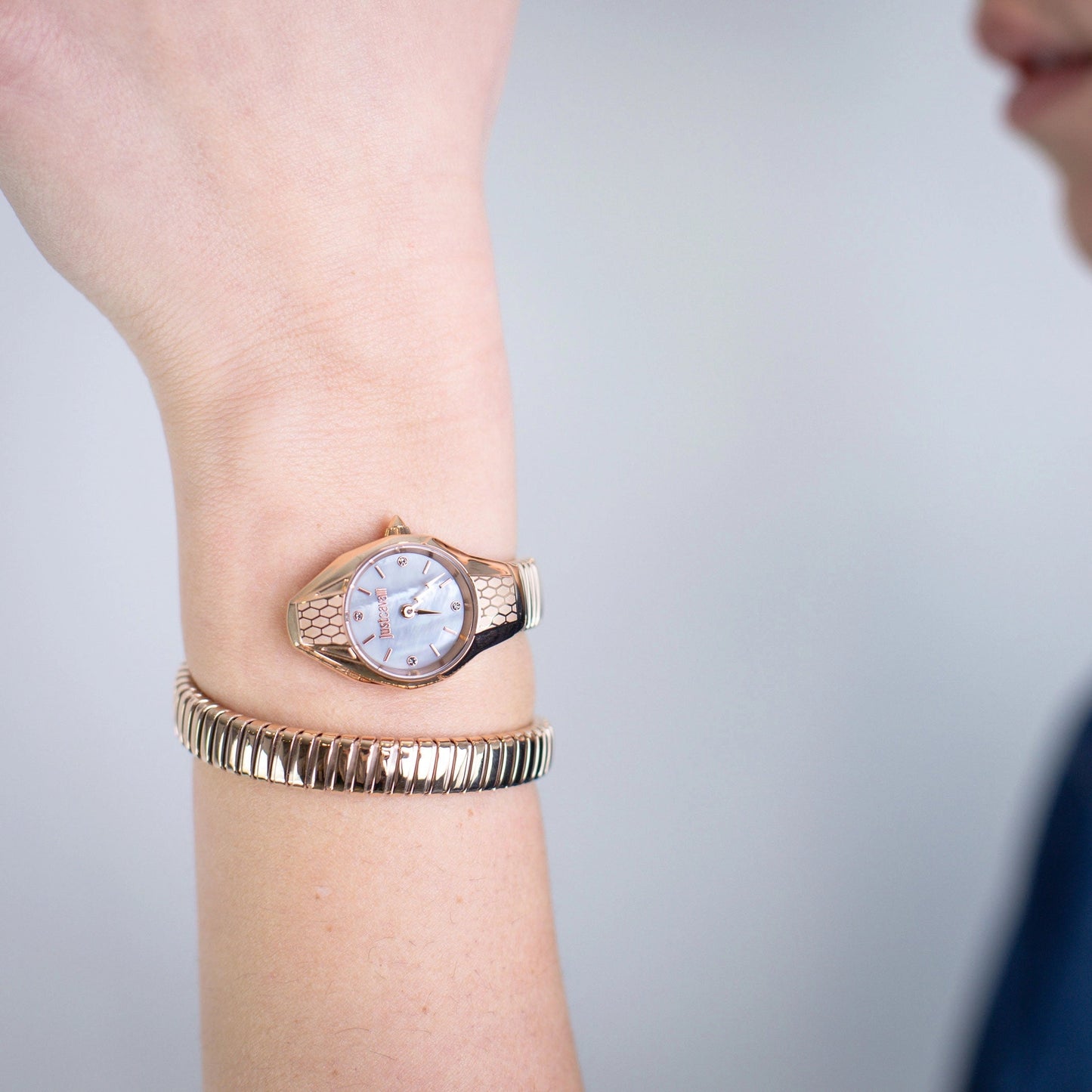 Just Cavalli Vivace Rose Gold Antique white