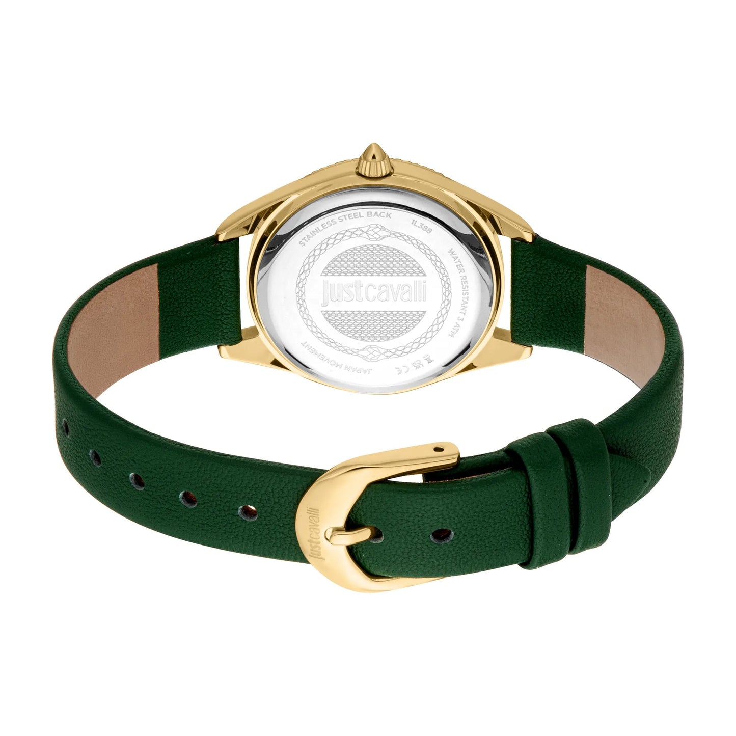 Just Cavalli Amabile Leather Green Silver