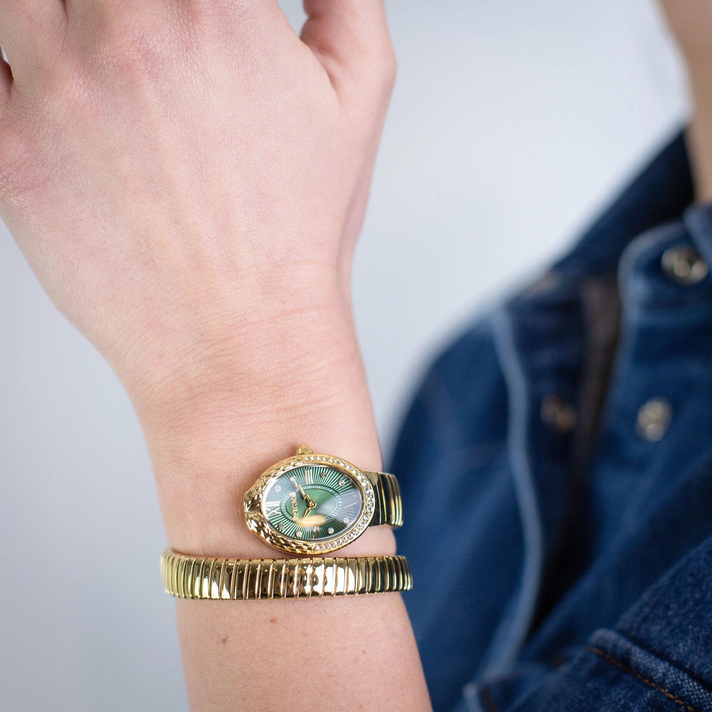Just Cavalli Fiore Yellow Gold Green