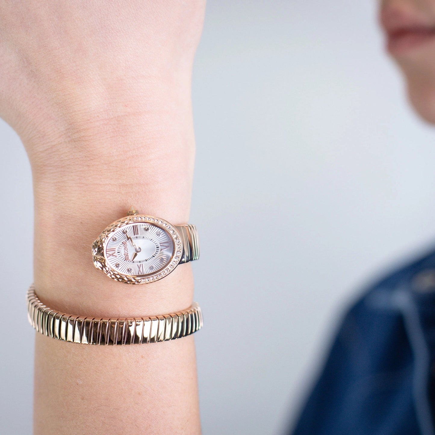 Just Cavalli Fiore Rose Gold Silver