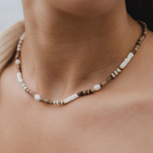 Kauai Puka Shell & Pearl Necklace