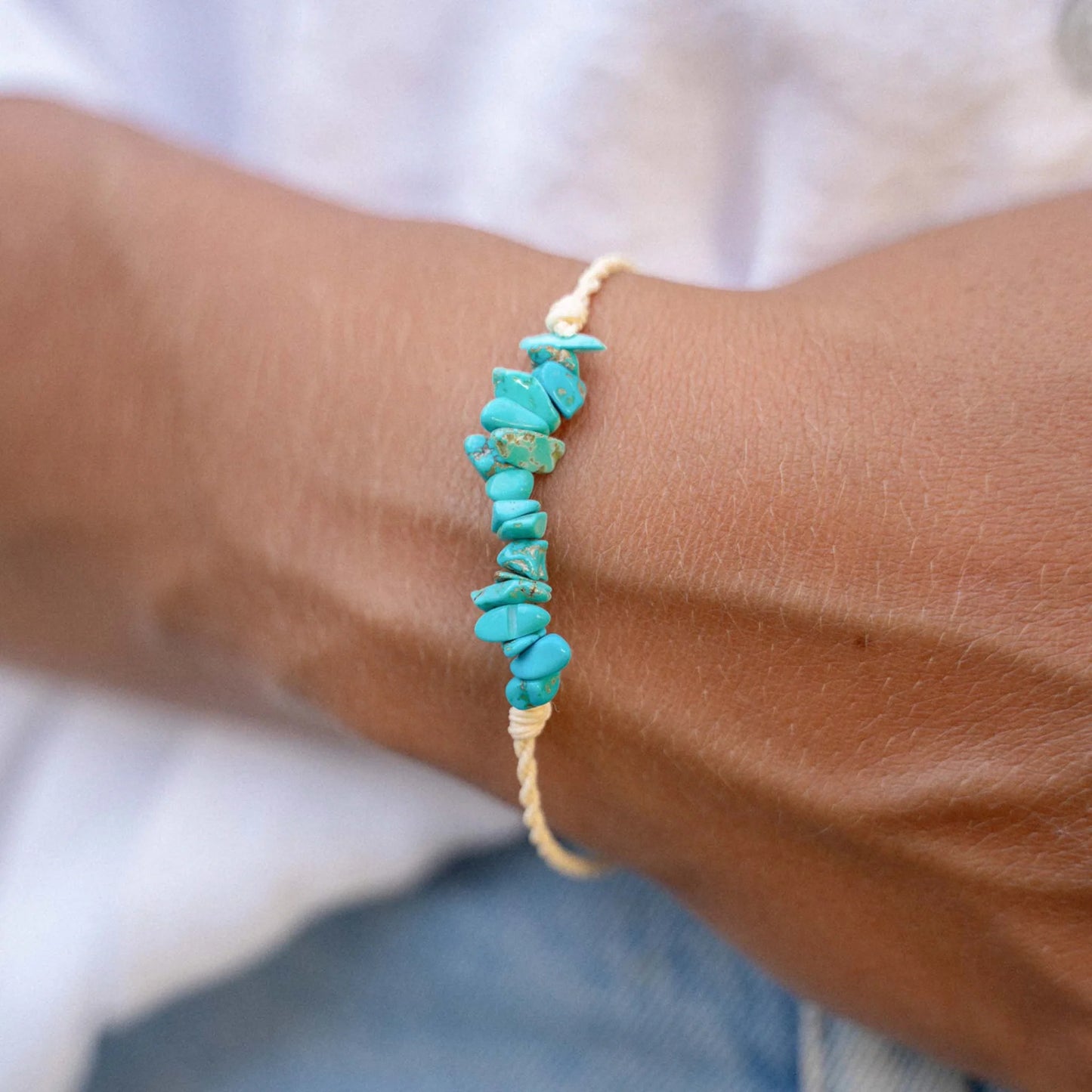 Love is Here Natural Stone Bracelet