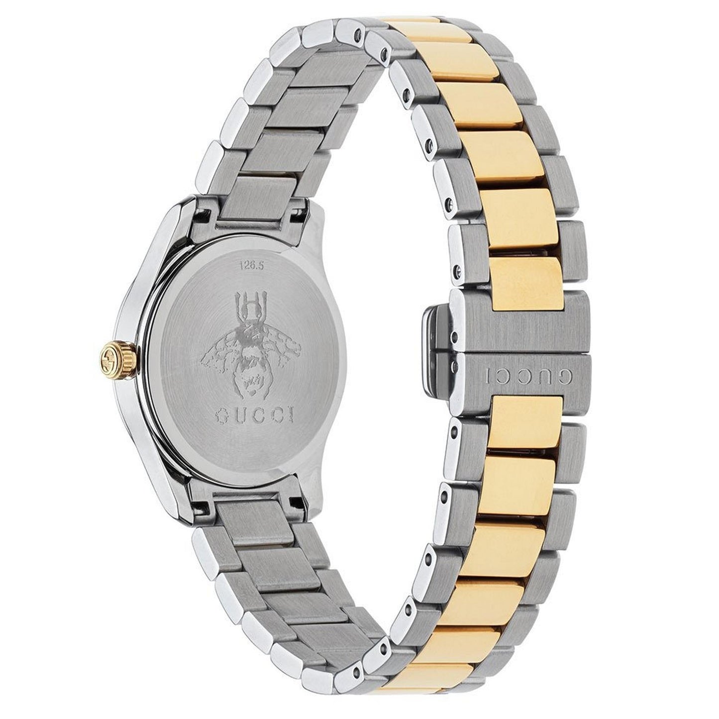 Gucci G Timeless Mystic Cat Steel And Gold Pvd Ladies Watch Ya126596